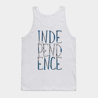 INDEPENDENCE, Scottish Independence Saltire Flag Slogan Tank Top